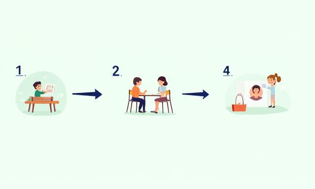 Illustration showing simple steps to enter a contest.